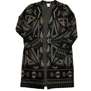 Chicos Embellished metallic sweater coat. Size S. NWOT.